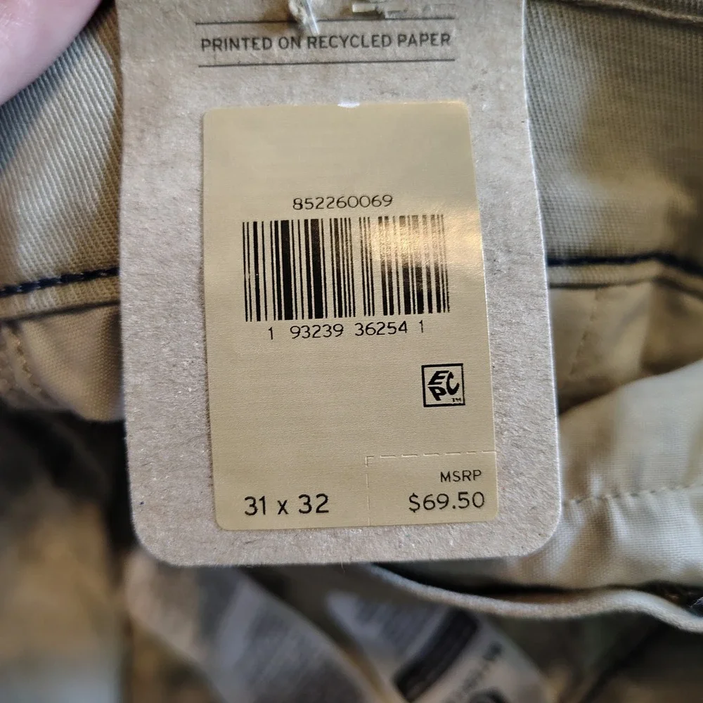 Levis XX Chino Standard Taper‎ Pants Mens 31x32 Khaki Tan Stretch 852260069 NEW